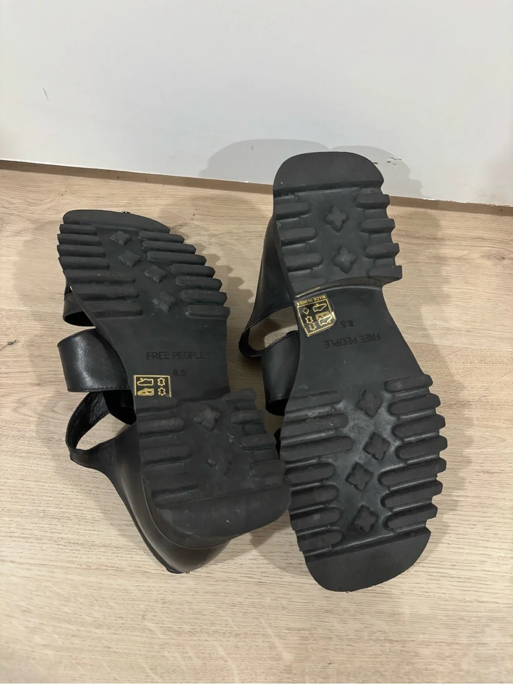 Free People Fisherman Sandals in Black Size 8.5